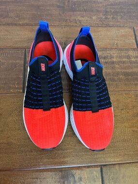 Nike Phantom Red, Black & Blue Slip-On Athletic Shoes